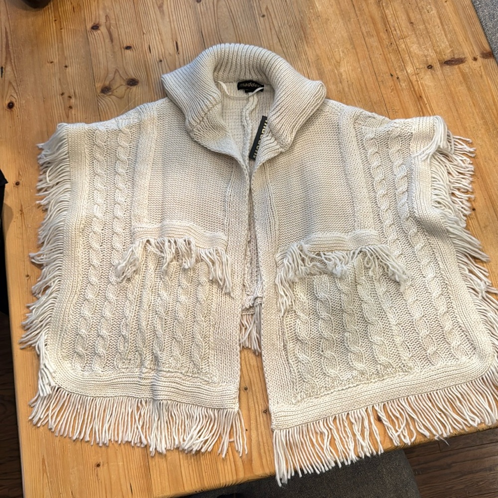 Madden NYC ivory poncho